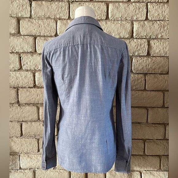 Tommy Hilfiger Light Blue Shirt with Red and White Accents - Picture 5 of 8